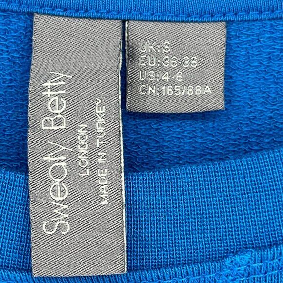 SWEATY BETTY After Class After Class Longline‎ Sweatshirt Blue Size 4-6 Small - Picture 4 of 12